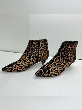Calvin Klein Larissa Leopard Print Ankle Boot
